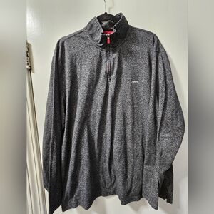 Chaps Gray Quarter-Zip Pullover